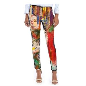 Skinny Stretch Slim Cut Pant ZIP Pocket Art